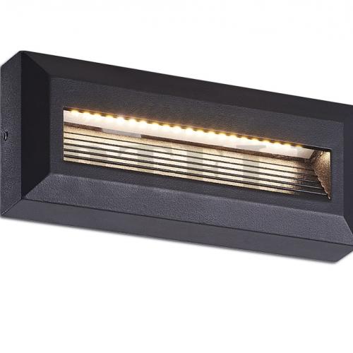 Aplique de LED 2w luz cálida de aluminio para exterior modelo Ivo